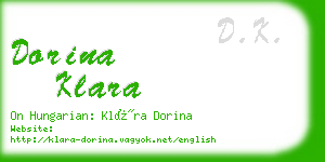 dorina klara business card